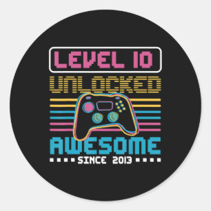 Adesivo Nível 10 desbloqueado incrível desde 2013 Gaming B
