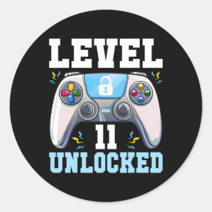 Adesivo Nível 11 11 de jogos de vídeo desbloqueados Aniver