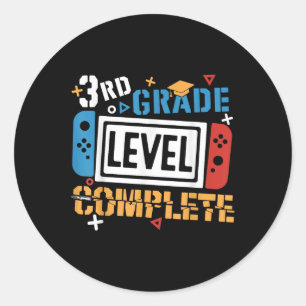 Adesivo Nível 3º concluído no último dia do jogador escola