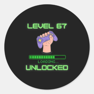 Adesivo Nível 67 Desbloqueado Jogo 6-7 Escola Meme Seis Se