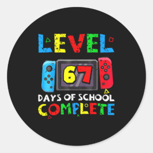 Adesivo Nível 67 Dias De Escola Completo Seis Sete Meme Ki