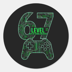 Adesivo Nível 67 Dias de Escola Desbloqueado Gamer Vídeo G