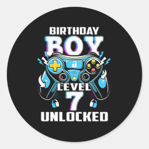 Adesivo Nível 7 7 do jogo de vídeo desbloqueado Birthday G