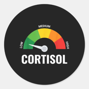 Adesivo Nível Baixo de Cortisol Gráfico Engraçado de Estre