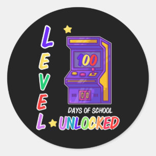Adesivo Nível De Controlador De Arcade De Jogo 100 Dias De