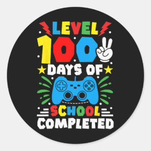 Adesivo Nível De Controlador De Jogo 100 Dias De Escola Co
