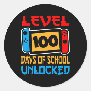Adesivo Nível De Controlador De Jogo 100 Dias De Escola De