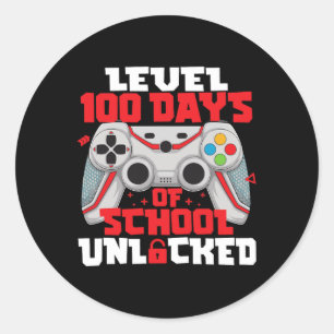 Adesivo Nível De Controlador De Jogo 100 Dias De Escola De