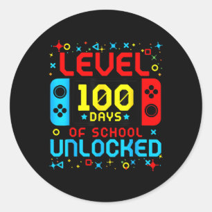 Adesivo Nível De Controlador De Jogo 100 Dias De Escola De