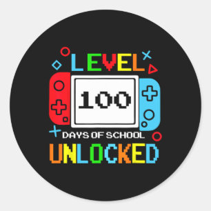 Adesivo Nível De Controlador De Jogo 100 Dias De Escola De