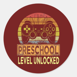 Adesivo Nível de pré-escola desbloqueado jogo de vídeo de
