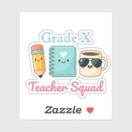 Adesivo Nível de Série Personalizado Equipe de Professores