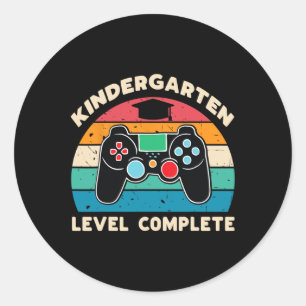 Adesivo Nível do jardim de infância Gamer Boy Kinder Gradu