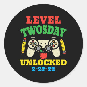 Adesivo Nível Twosday Desbloqueado 2-22-22 Dia do Gamer Tw