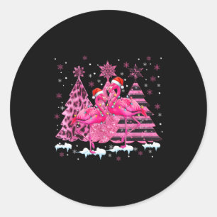 Adesivo Nk Flamingo Chapéu de Papai Noel Leopardo Árvore d