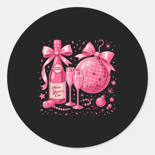 Adesivo Nk New Year's Eve 2026 Disco Champagne Party  (Frente)