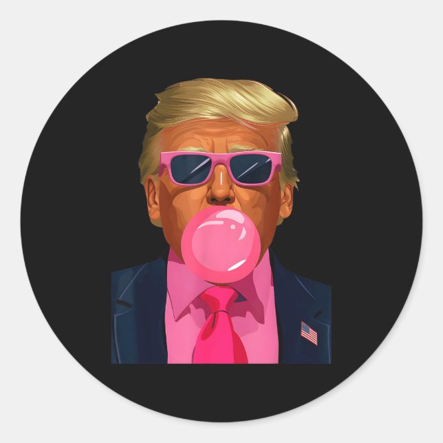 Adesivo Nk Sungles Trump Bubble Gum 2024 Vote President Fu (Frente)