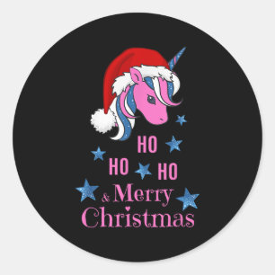 Adesivo Nk Unicórnio Papai Noel Feliz Natal