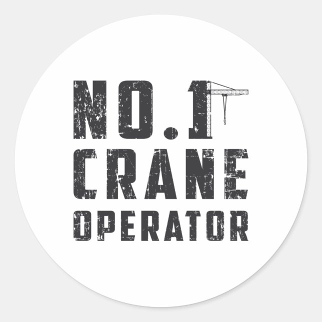 Adesivo No. 1 Crane Operator Workers Construction Site (Frente)