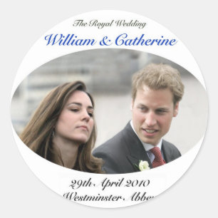 Adesivo No.1 o William & a Catherine Wedding reais