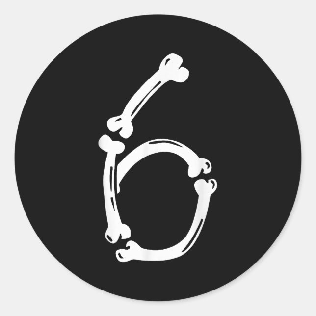 Adesivo No 6 Couple Costume Duo 67 Six Seven Meme Funny 6  (Frente)