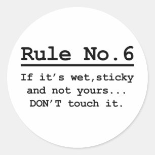 Adesivo No. 6 da regra