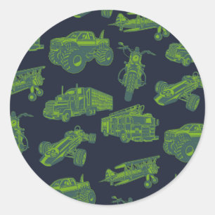 Adesivo No azul e verde veículos em movimento de carros me