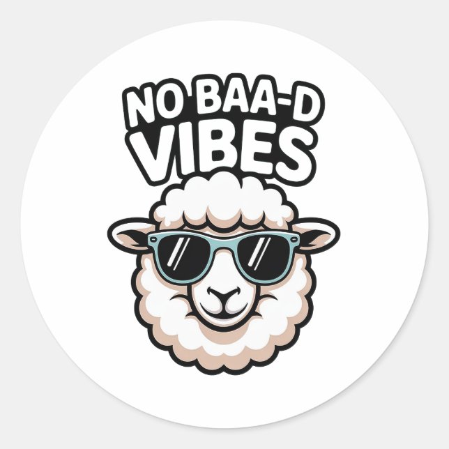 Adesivo No Baa-d Vibes Sheep (Frente)