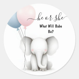 Adesivo No Big Zoo Baby White Elephant Birth Reveal