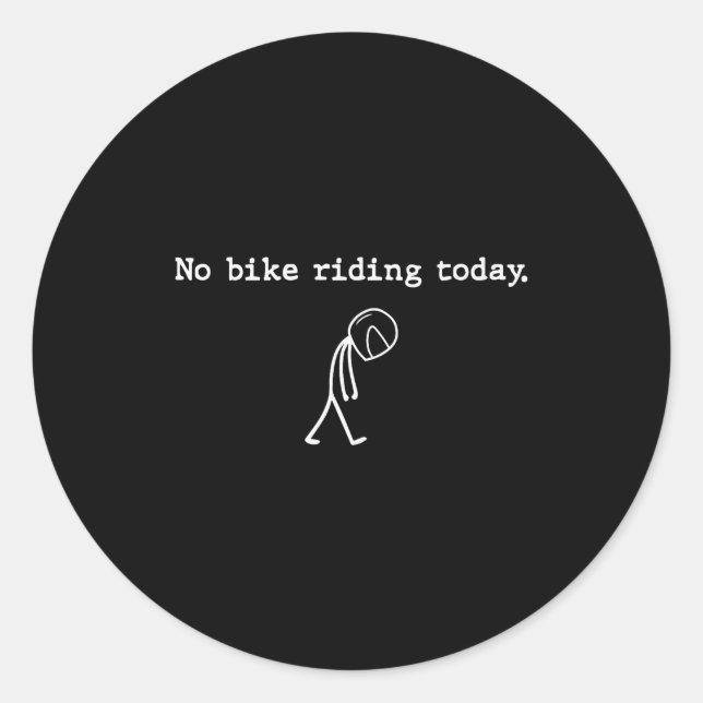 Adesivo No Bike Riding Today Funny Stick Figure Motorcycle (Frente)