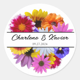 Adesivo No Bloom Wedding - Floral Redondo