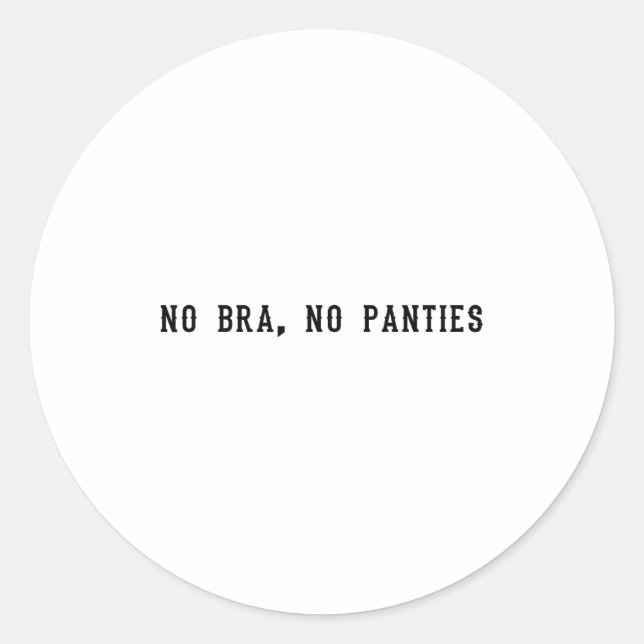 Adesivo No Bra No Panties Funny Adult Womens  (Frente)