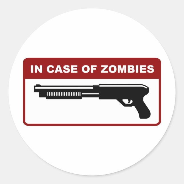 Adesivo No Caso De Zombies (Frente)