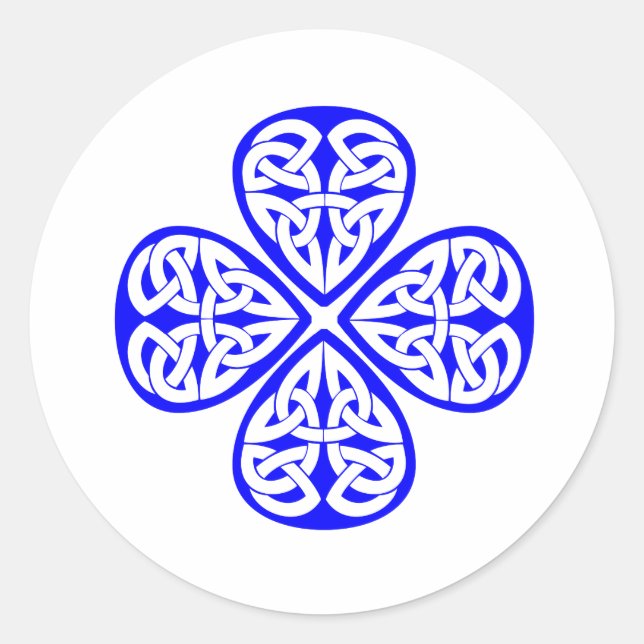 Adesivo nó celeste do shamrock azul (Frente)