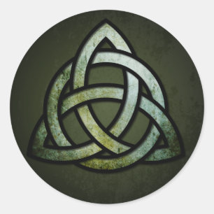 Adesivo Nó celta de Triquet (prata & preto, verde do
