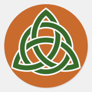 Adesivo Nó Celta Triquete (verde e branco)