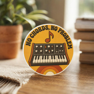 Adesivo No Chords, No Problem – Synth Nerd Humor