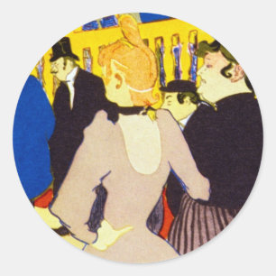Adesivo No clube noturno de Toulouse Lautrec, Vintage Art
