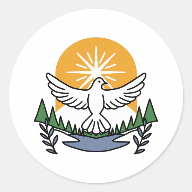 Adesivo No espírito de Deus que levanta - fé e liberdade (Frente)