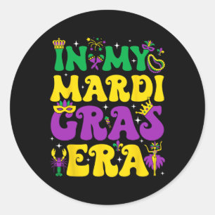 Adesivo No Festival da Era Mardi Gras Retro Carnaval Holid