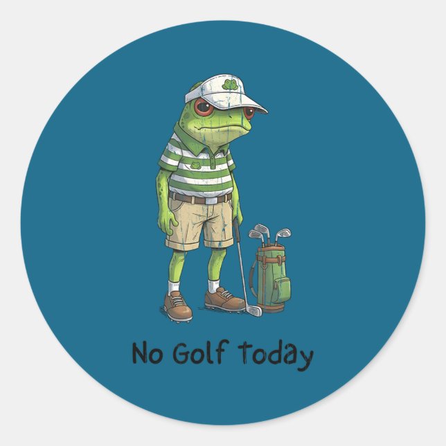 Adesivo No golf today, funny golfing, golf player  (Frente)