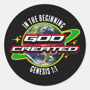 Adesivo NO INÍCIO DEUS, Dia da Terra Cristã