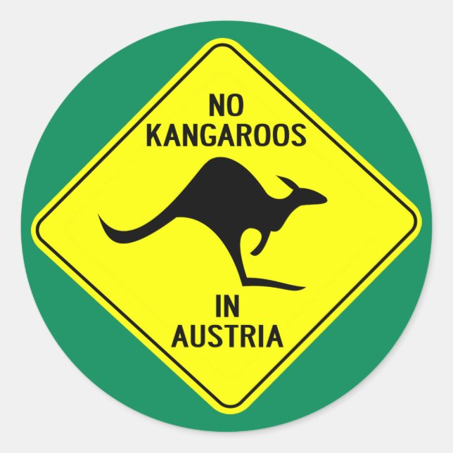 Adesivo No Kangaroos Na Áustria (Frente)
