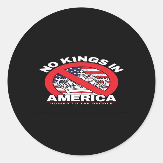 Adesivo No Kings In America Anti-Monarchy Patriotic Design (Frente)
