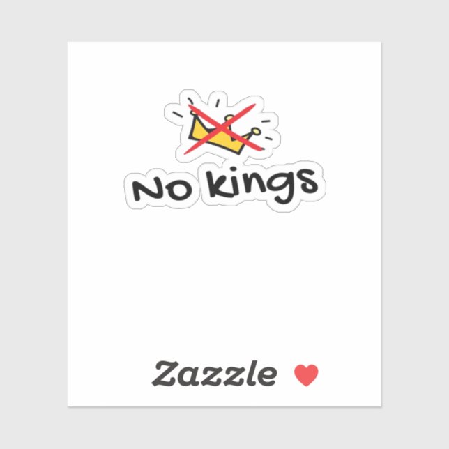 Adesivo No Kings In America Classic Retro Style (Folha)