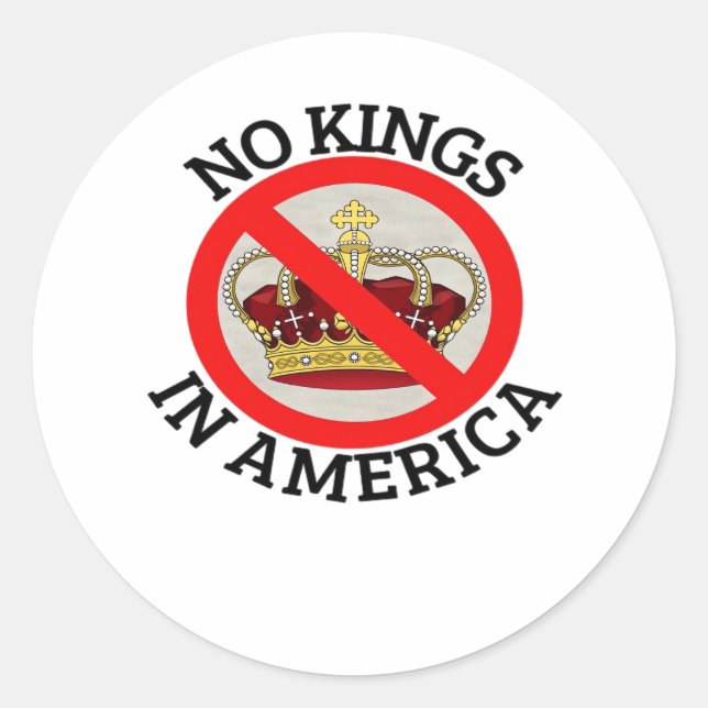 Adesivo No Kings In America Patriotic Style (Frente)
