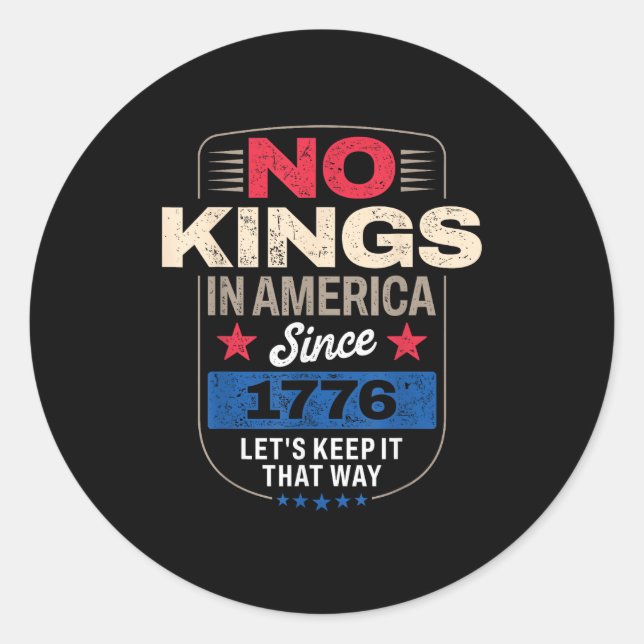 Adesivo No Kings In America Retro Classic (Frente)