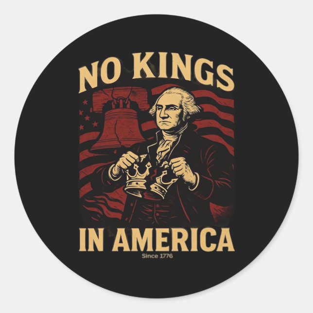 Adesivo No Kings In America Since 1776 Anti-Donald Trumpp (Frente)