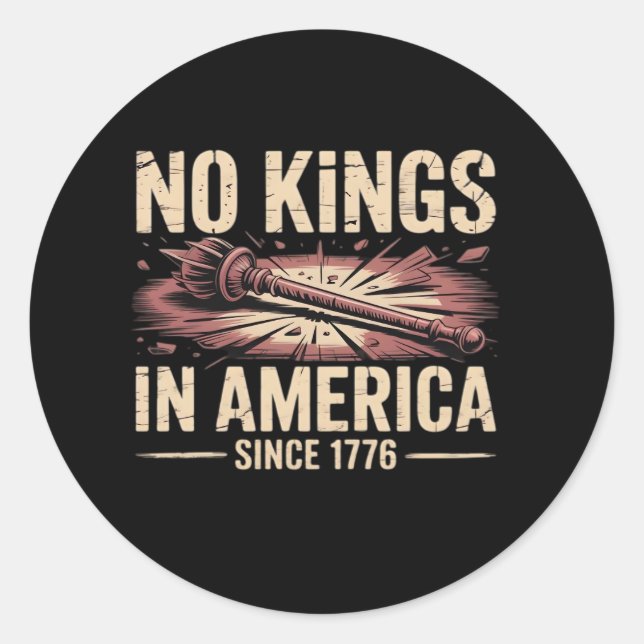 Adesivo No Kings In America Since 1776 King Free Classic V (Frente)