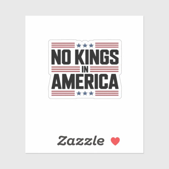 Adesivo No Kings In America USA Creative Style (Folha)